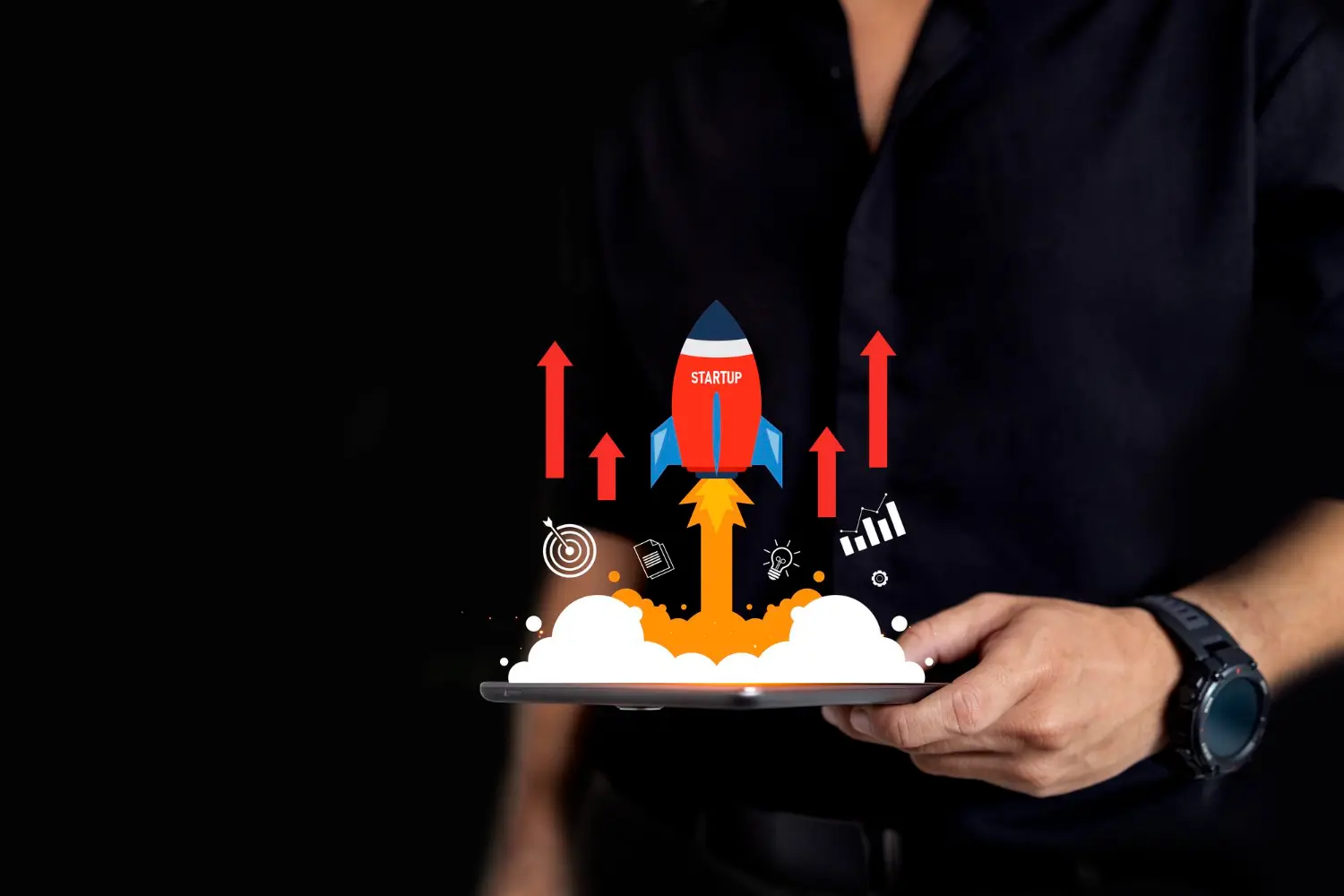 Startup team rapidly developing MVP with agile methodology and user feedback loops